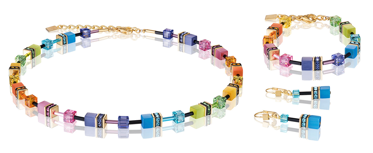 Coeur de Lion Bracelet, Multicolor Regenbogen Gold-2