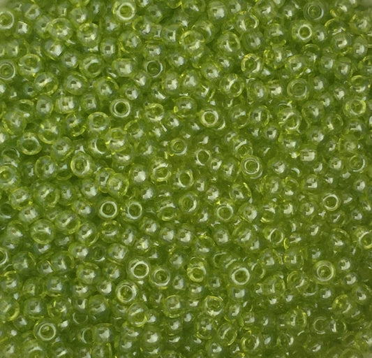 Toho Seed Beads size 11/0 Lime Transparent Luster TRD-105