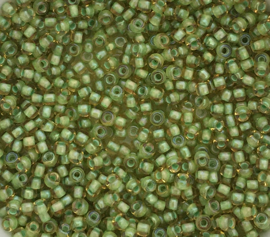 Toho Seed Beads size 11/0 Jonquil/May Green-lined TRD-946