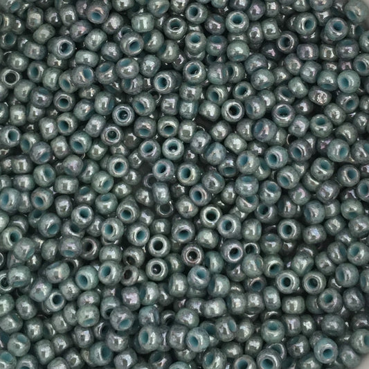 Toho Seed Beads size 11/0  Opaque Turquoise/Transparent Luster Blue TRD-1208