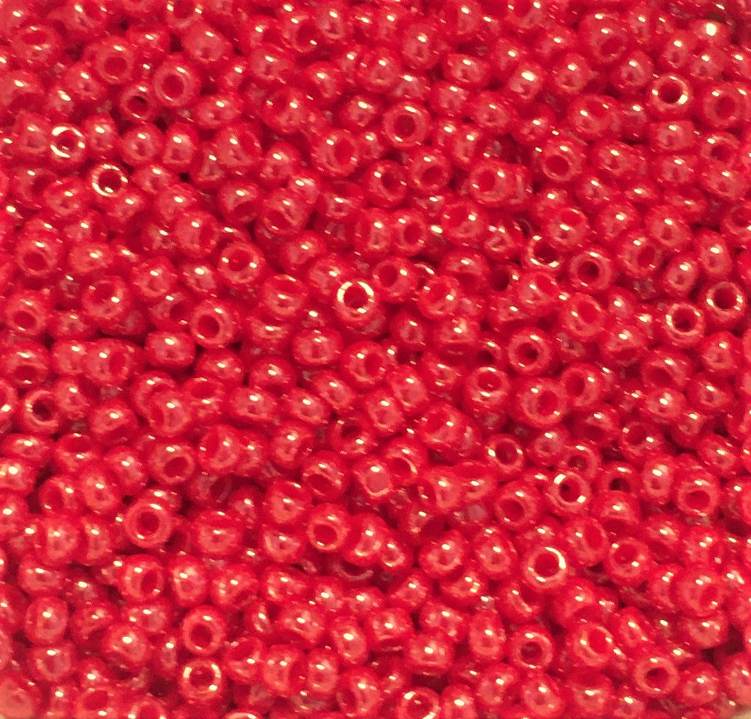 Toho Seed Beads size 11/0 Opaque Luster Cherry TRD-125