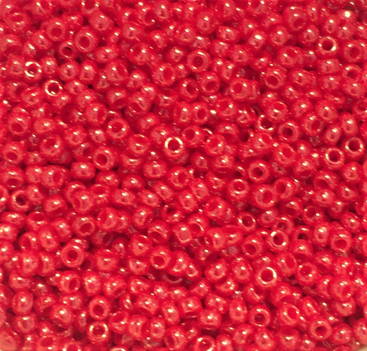 Toho Seed Beads size 11/0 Opaque Luster Cherry TRD-125