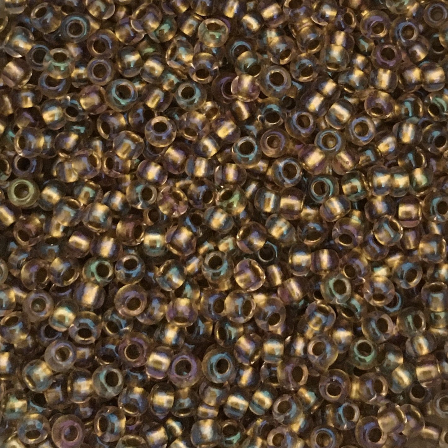 Toho Seed Beads size 11/0  Gold-lined Crystal Rainbow TRD-268