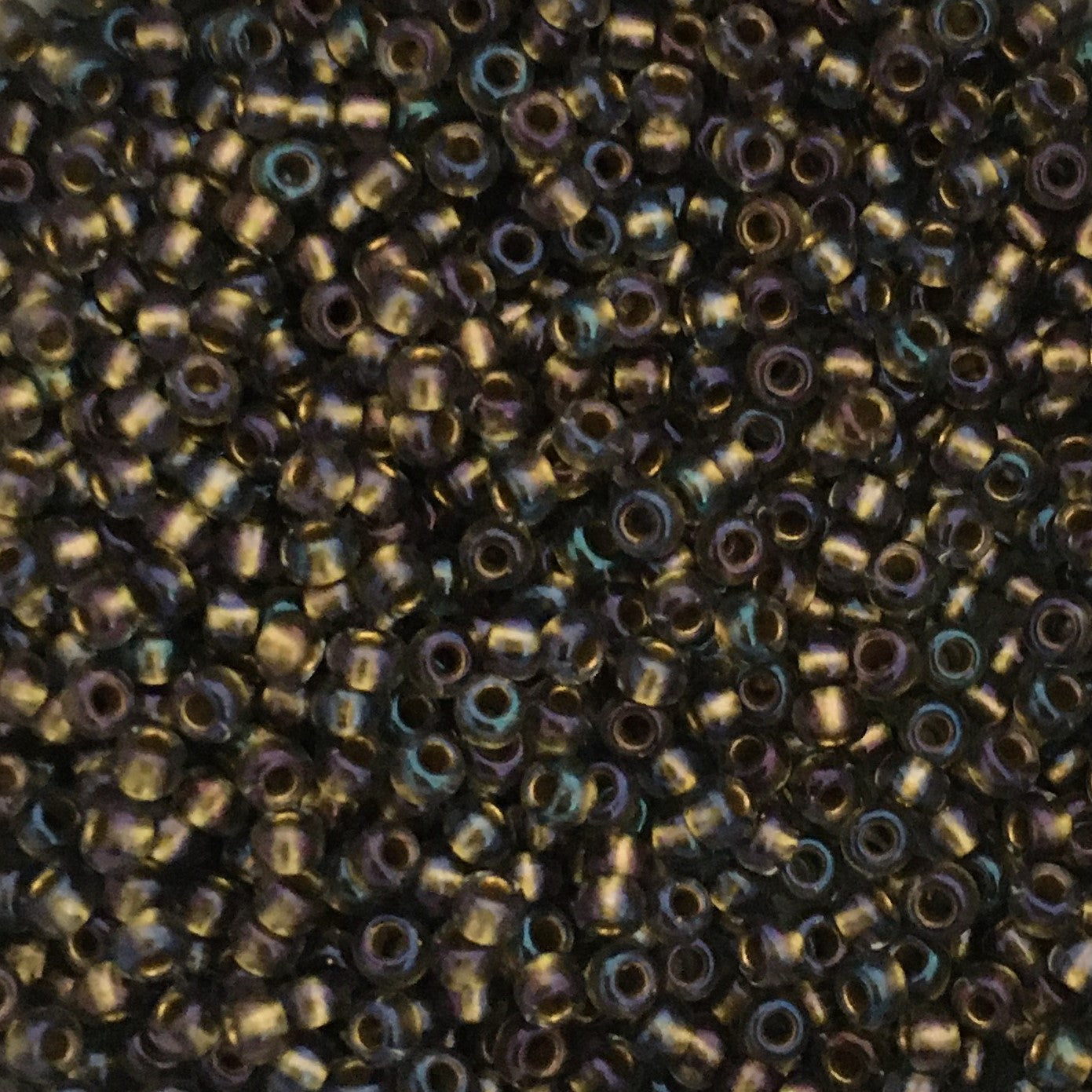 Toho Seed Beads size 11/0  Gold-lined Luster Black Diamond TRD-271