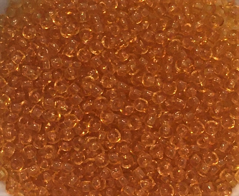 Toho Seed Beads size 11/0 Transparent Medium Topaz TRD-2B