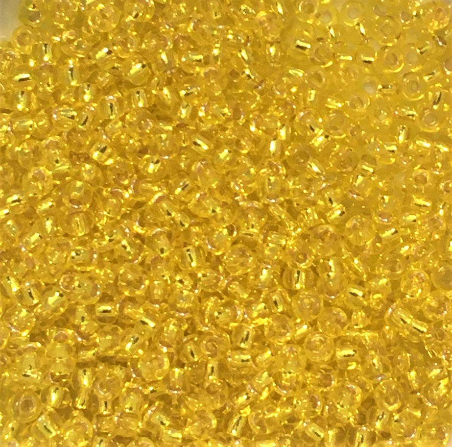 Toho Seed Beads size 11/0 Silver-lined, Lemon TRD-32