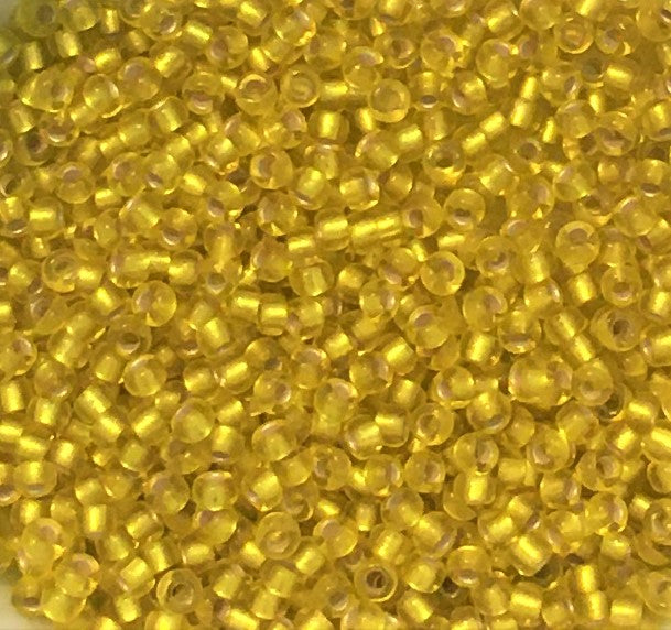 Toho Seed Beads size 11/0 Silver-lined, Lemon TRD-32F