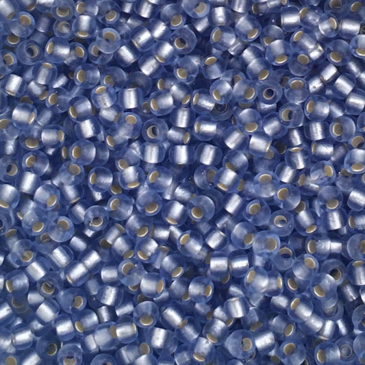 Toho Seed Beads size 11/0  Silver-lined Light Sapphire, Frosted TRD-33F