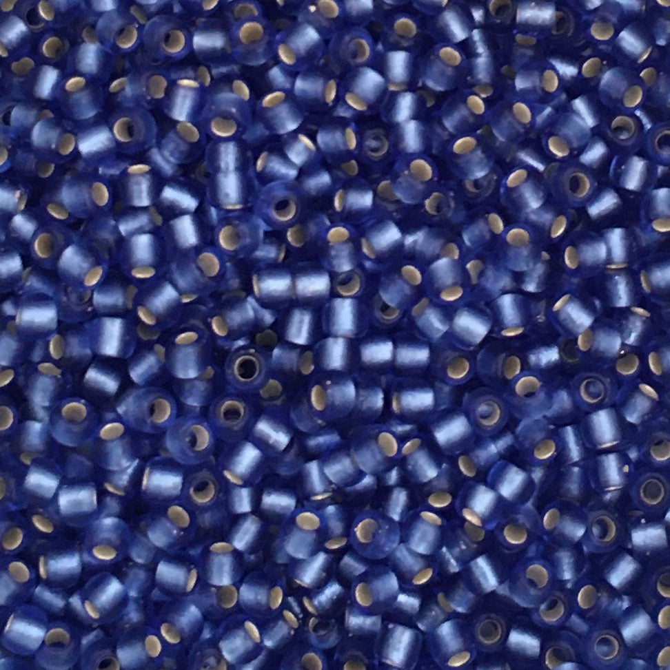 Toho Seed Beads size 11/0  Silver-lined Sapphire, Frosted TRD-35F