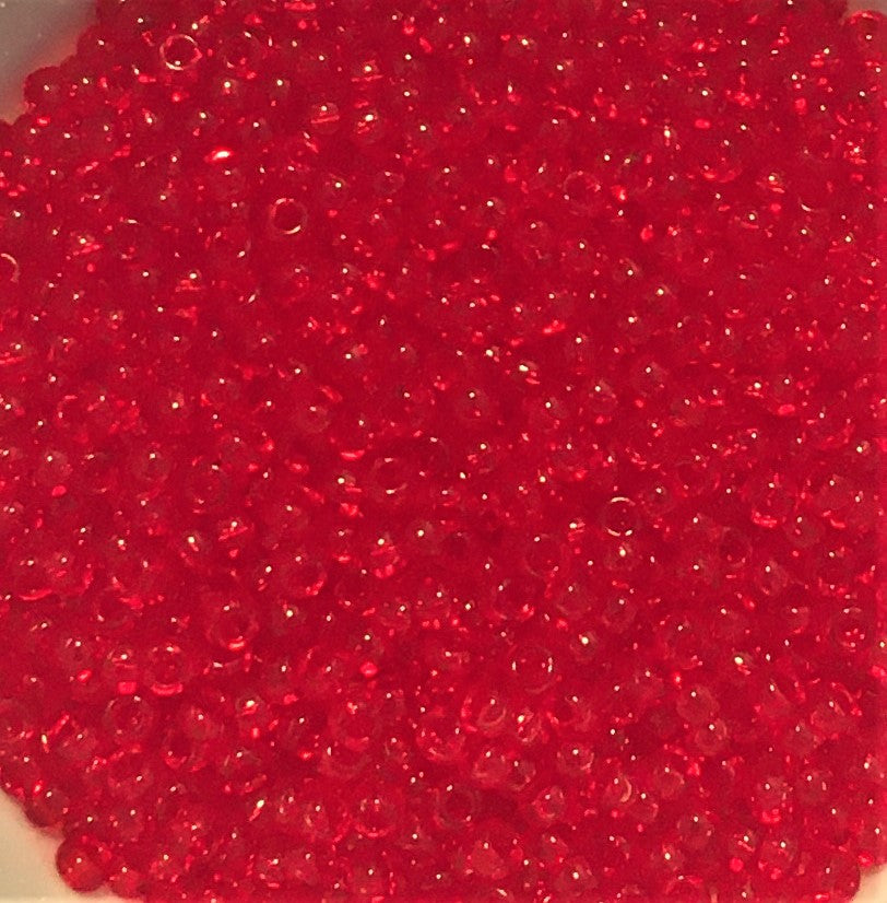 Toho Seed Beads size 11/0 Transparent Light Siam Ruby TRD-5B