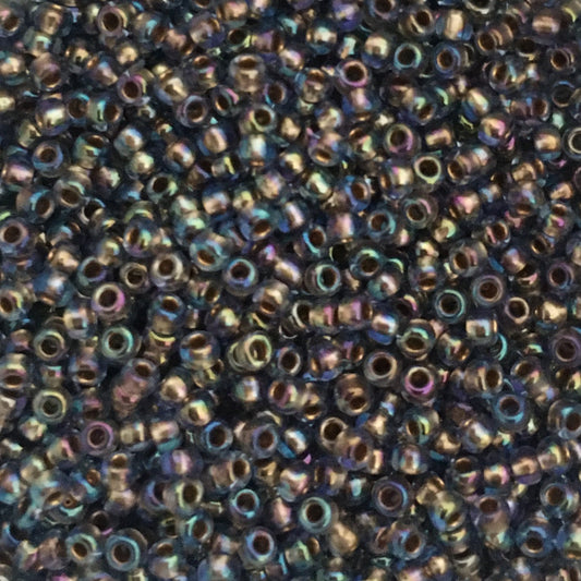 Toho Seed Beads size 11/0  Gold-lined Light Sapphire Rainbow TRD-997