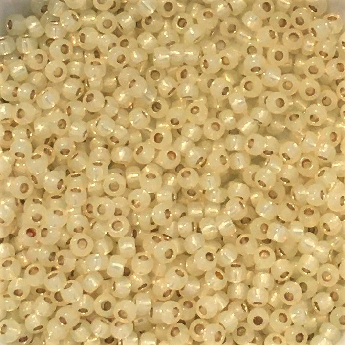 Toho Seed Beads size 11/0 Silver-lined Milky Vanilla TRD-PF2109